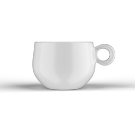 Glossy Cup Transparent background 3d rendering