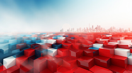 Obraz premium Vector banner design, white background with hexagon pattern