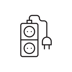 Extension cord icon. Extension cord flat sign design. Extension cord symbol vector pictogram. UX UI icon