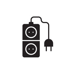 Extension cord icon. Extension cord flat sign design. Extension cord symbol vector pictogram. UX UI icon