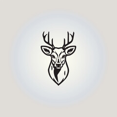 Deer head outline symbol illustration
