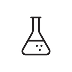 Flask icon. Chemical flask flat sign design. Glass flask symbol vector pictogram. UX UI icon