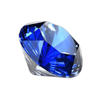 sapphire isolated on transparent or white background