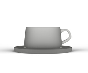 Wax Mug transparent background 3d rendering