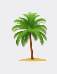 palm tree white background illustration
