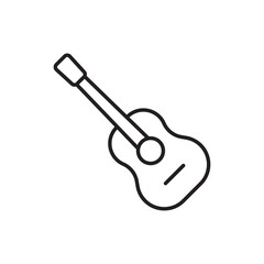 Guitar vector icon. Classic guitar flat sign design illustration. Guitar symbol pictogram. UX UI icon