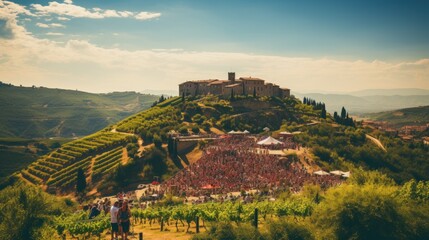 Fototapeta na wymiar wine festival in Italy