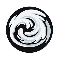 abstract swirl design isolated