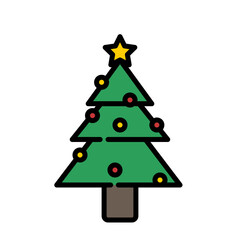 christmas pine vector icon