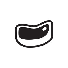 Meat vector icon. Steak flat sign design. Steak symbol pictogram. UX UI icon beef steak