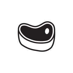 Meat vector icon. Steak flat sign design. Steak symbol pictogram. UX UI icon beef steak