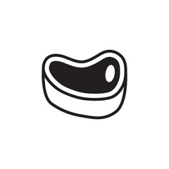 Meat vector icon. Steak flat sign design. Steak symbol pictogram. UX UI icon beef steak