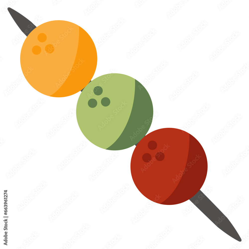 Sticker Trendy vector design of dango