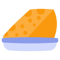 An icon design of cheese slice  