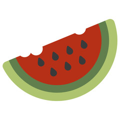 Summer juice fruit icon, vector design of watermelon 