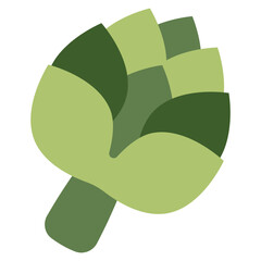 A flat design icon of alcachofa