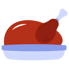 A premium download icon of chicken turkey