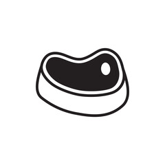 Meat vector icon. Steak flat sign design. Steak symbol pictogram. UX UI icon beef steak