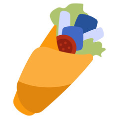 Modern design icon of shawarma 