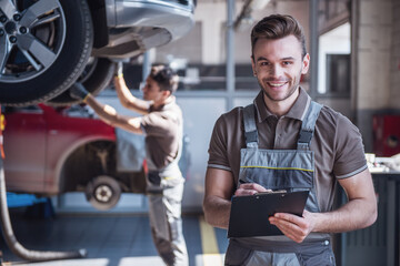 At the auto service
