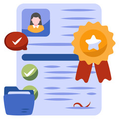 An editable design icon of cv