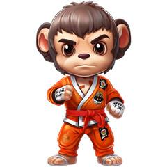 Fototapeta premium Boy's Muay Thai cartoon