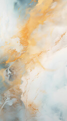 Abstract fractal marble pattern, in the style of pale gray and gold, marbleized, expressionistic madness, iridescence / opalescence, mixed media printing.