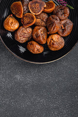dried figs fruit eating cooking meal food snack on the table copy space food background rustic top view