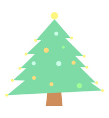 Cartoon Christmas tree elements for festivals