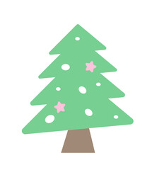Cartoon Christmas tree elements for festivals