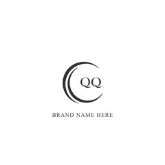 QQ logo. Q Q design. White QQ letter. QQ, Q Q letter logo design. Initial letter QQ linked circle uppercase monogram logo. Q Q letter logo vector design. 
