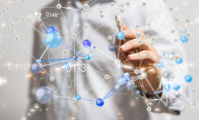 Business intelligence analyst dashboard on virtual