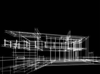 house building sketch architectural drawing