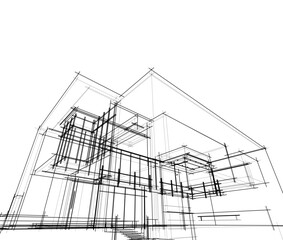 house building sketch architectural drawing