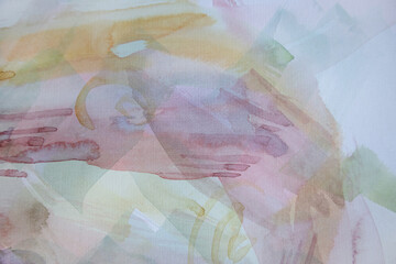 Abstract watercolor texture background. Implicit brush strokes surface.