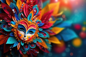 Junkanoo (The Bahamas): Colorful and lively street parades with elaborate costumes on Boxing Day and New Year's Day.  - obrazy, fototapety, plakaty