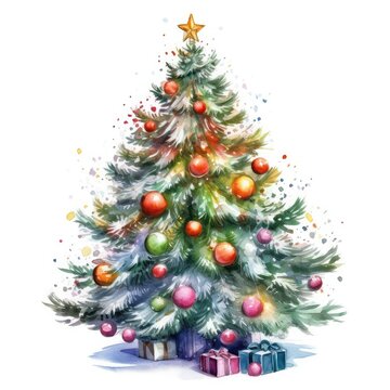 christmas tree with gifts
