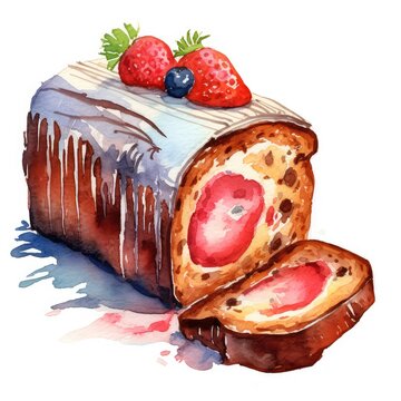 cake with berries and fruits
