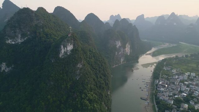 Landscape of yangshuo guilin china