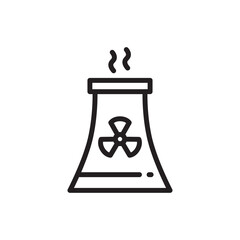 Nuclear plant icon. Nuclear plant flat sign design. Radiation vector symbol bio hazard pictogram. UX UI icon power plant