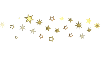 Stardust Christmas Shower: Mesmerizing 3D Illustration Depicting Descending Holiday Star Particles