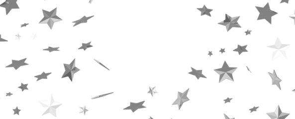 Silver stars border 3d