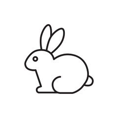 Rabbit icon. Hare flat sign design. Rabbit symbol bunny pictogram. Hare icon. Rabbit sign. UX UI icon