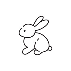 Rabbit icon. Hare flat sign design. Rabbit symbol bunny pictogram. Hare icon. Rabbit sign. UX UI icon