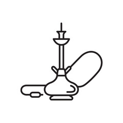 Shisha icon. Hookah flat sign design. Shisha vector symbol pictogram. UX UI icon nargile