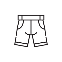 Shorts icon. Short flat sign design. Shorts vector symbol pictogram. UX UI icon 