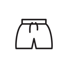 Shorts icon. Short flat sign design. Shorts vector symbol pictogram. UX UI icon 