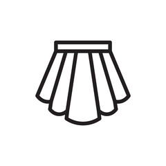 Skirt icon. Skirt flat sign design. Skirt vector symbol pictogram. UX UI icon 