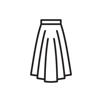 Gathered skirt color icon vector illustration Illustration #219336224