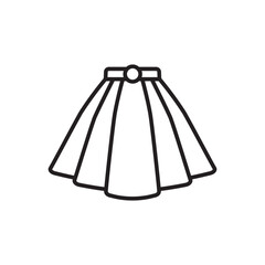 Skirt icon. Skirt flat sign design. Skirt vector symbol pictogram. UX UI icon 